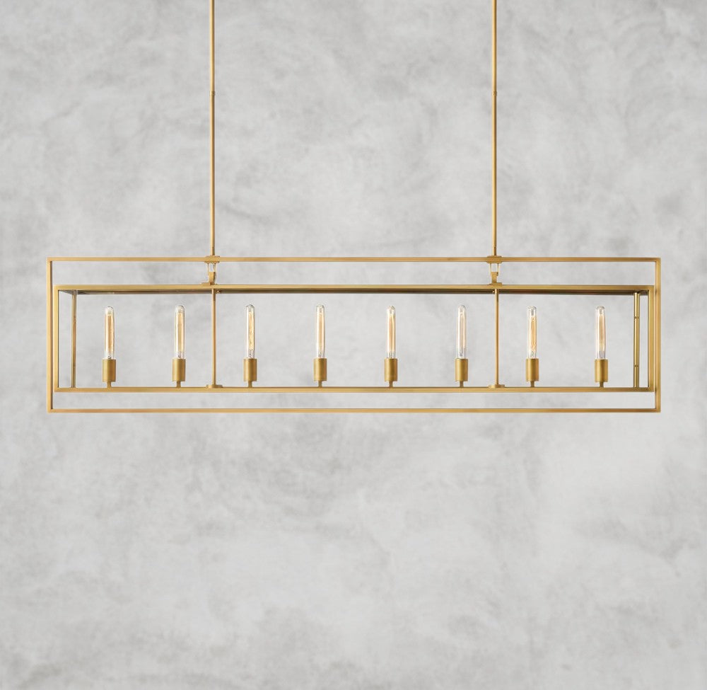 Beckman Rectangular Chandelier 54", 72"